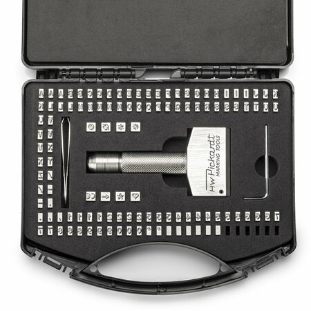 PICKARDT TS 114 Interchangeable Steel Type Set with Logos, 114 pcs, 1/8in PIC-114_3_1/8
